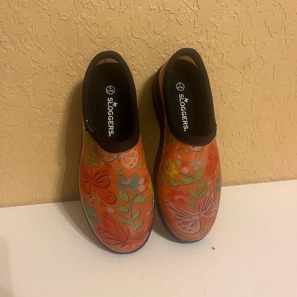 Sloggers Slip On Rain/Garden Shoes Women's Size 9 Floral Butterfly NWOT/NO BOX - Picture 11 of 11